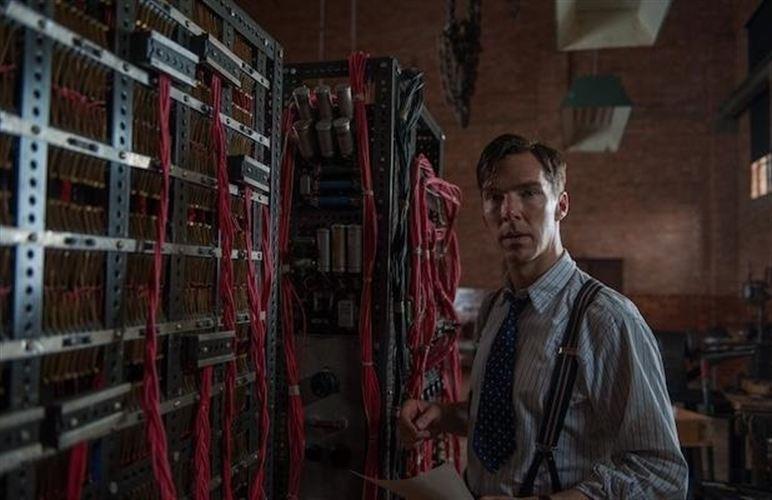 Alan Turing (Benedict Cumberbatch)  working on his machine   © 2013 - Black Bear Pictures 